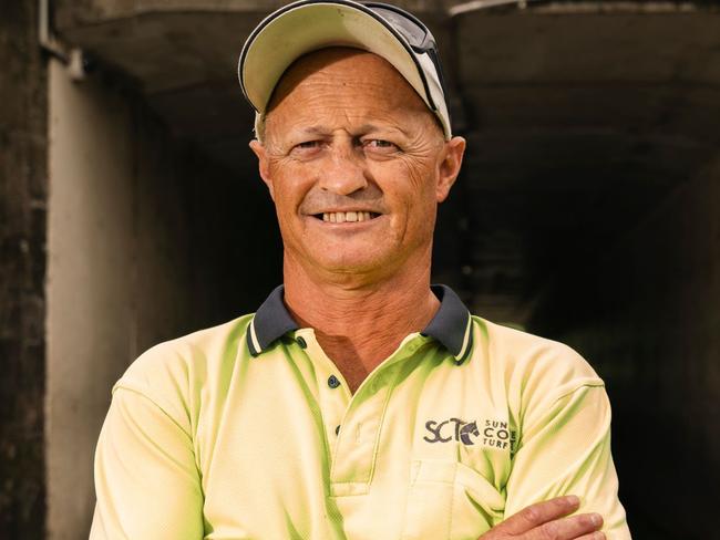 Former superstar jockey Damian Browne at the Sunshine Coast Turf Club. Picture: Racing Queensland.