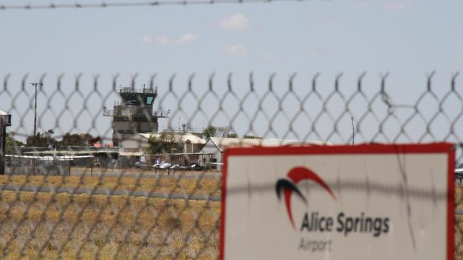 Police carried out a search at Alice Springs Airport on Wednesday. Picture: Gera Kazakov