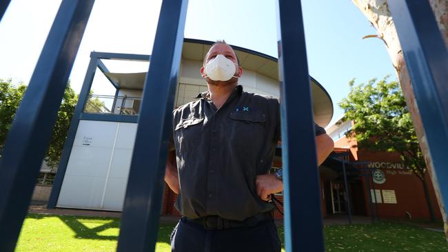 Woodville High School is closed to undergo deep cleaning and allow SA Health to do detailed contact tracing after a female student tested positive. Picture: Tait Schmaal.