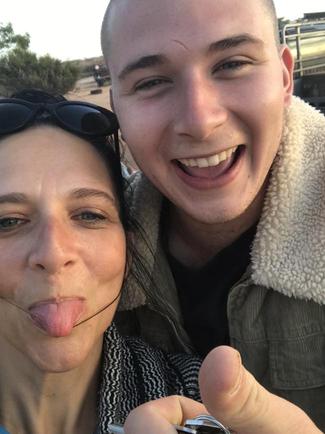 Lewis Parkin with his mum, Deb Parkyn. Picture: Supplied