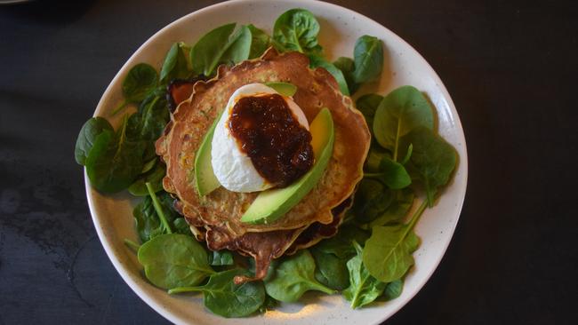 Zucchini Fritters off the Whipbird breakfast menu.