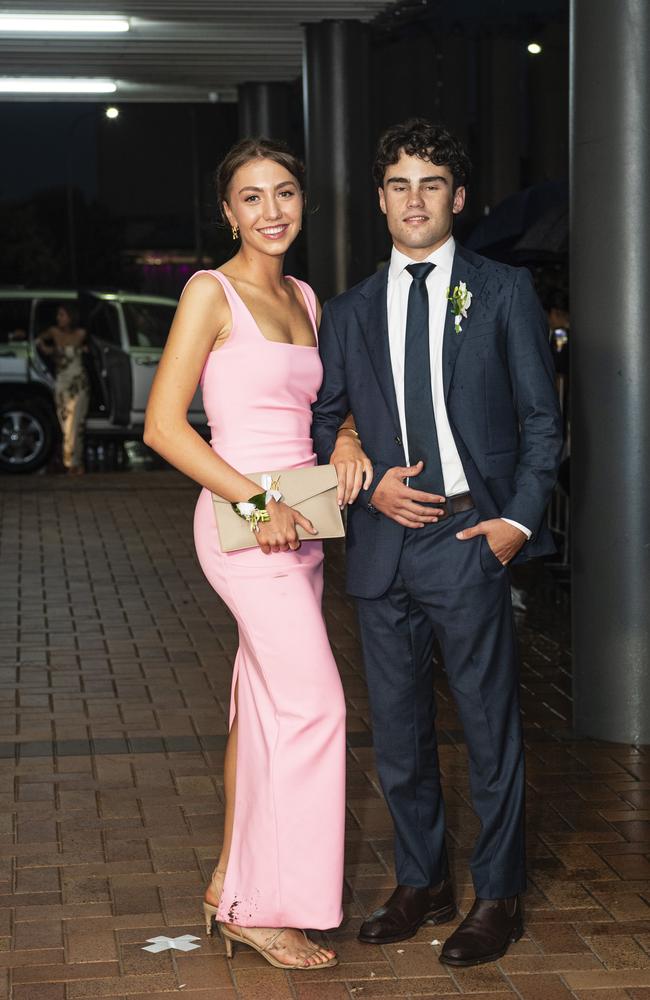 Abbey Peart partners Sam Spencer to the Toowoomba Grammar School formal at Rumours International, Wednesday, November 13, 2024. Picture: Kevin Farmer