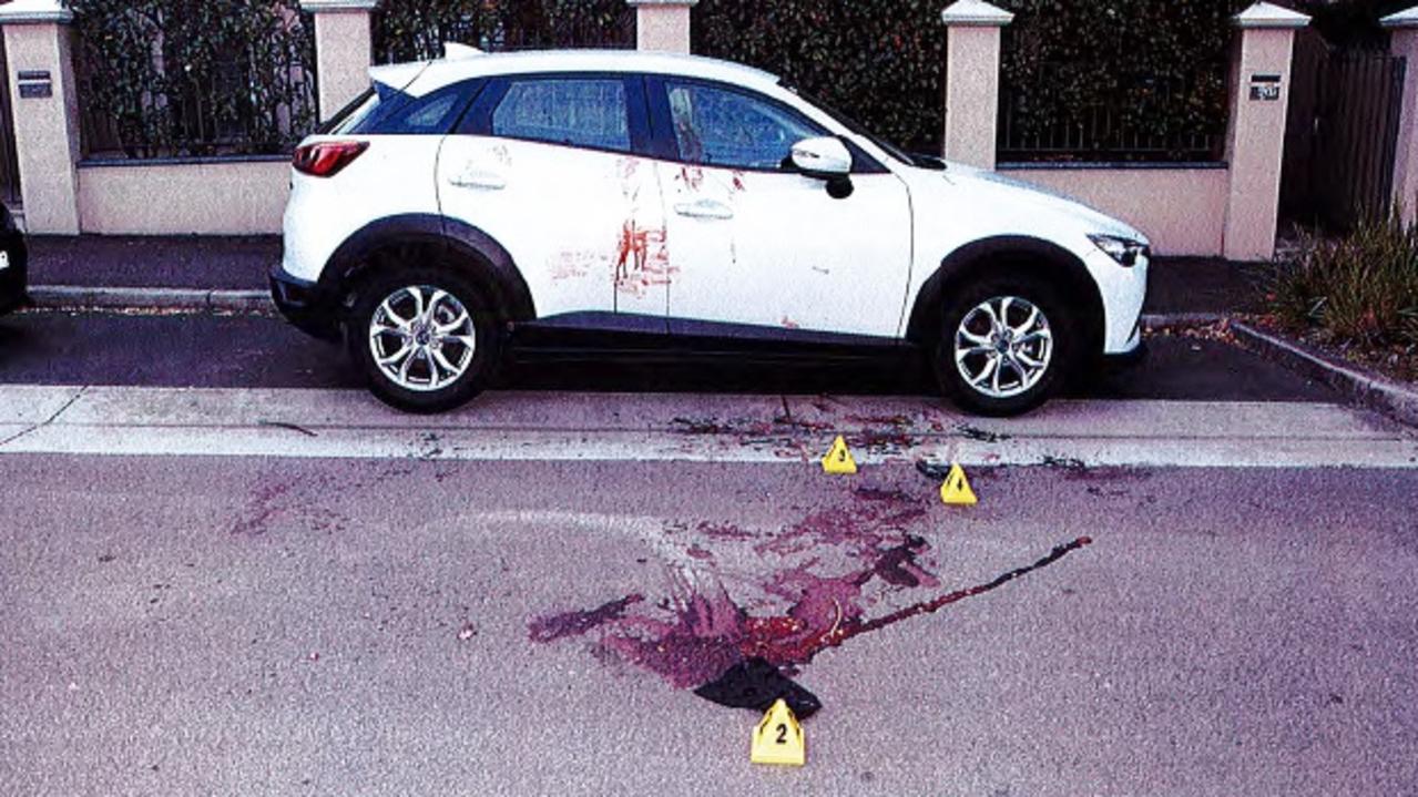 Hereford Street Forest Lodge showing vehicle smeared with Jett McKee’s blood on August 10, 2018. Picture: NSW Supreme Court.