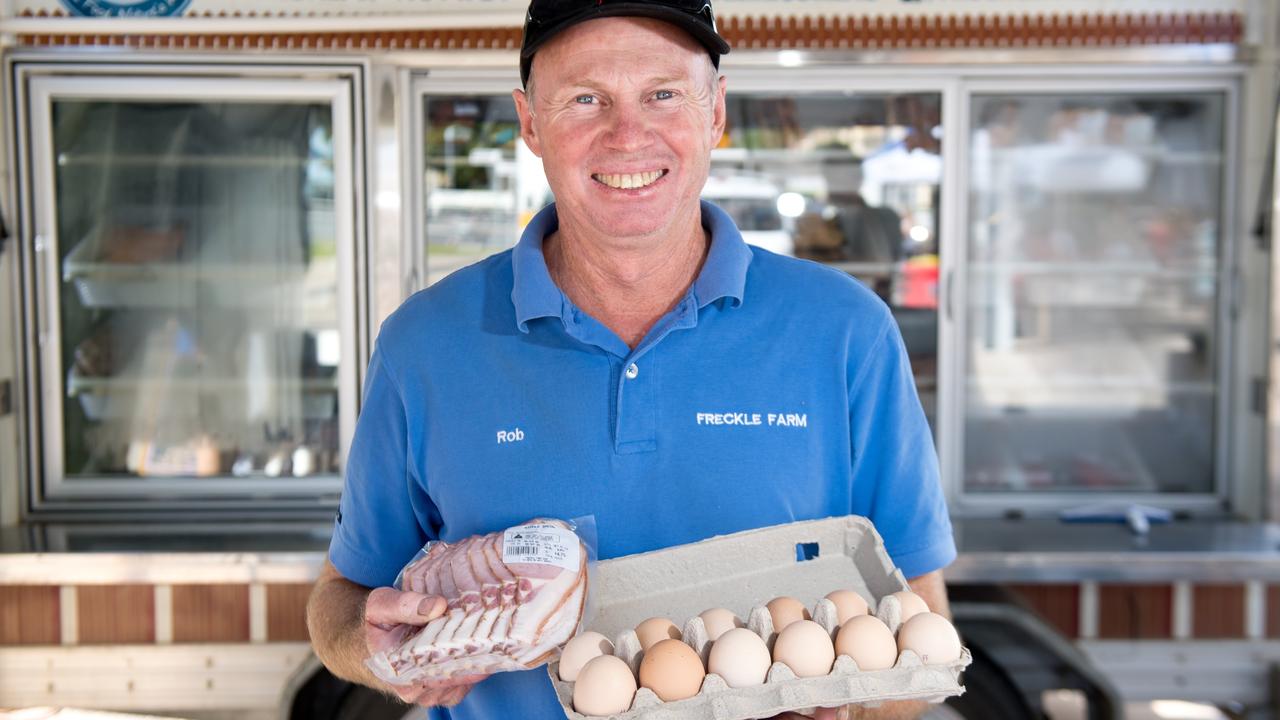 Rob Bauman from Freckle Farm at the Greater Whitsunday Farmers' Market.