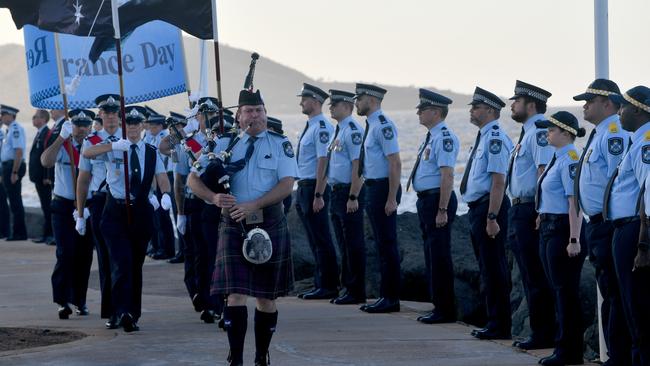 National Police Remembrance Candlelight Vigil 2023 at the Rockpool, Townsville. Picture: Evan Morgan