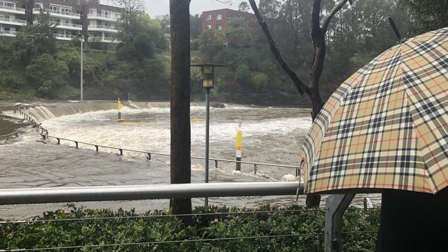 Parramatta Weir’s flooding attracts attention.