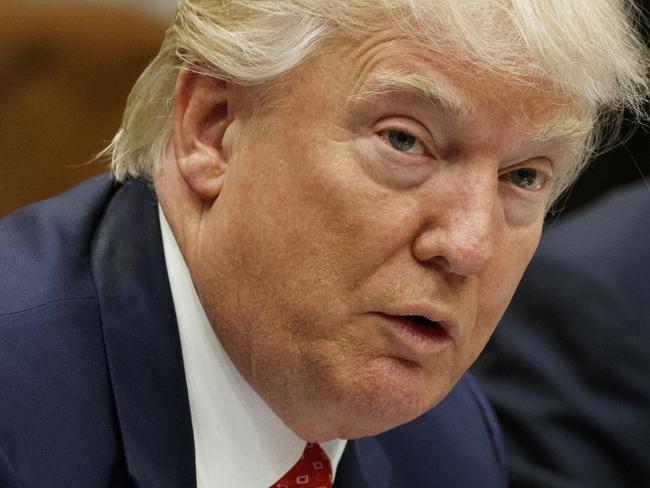 President Donald Trump speaks during a meeting in the Roosevelt Room of the White House in Washington, Wednesday, Feb. 22, 2017. Can this team pull together? A big meeting of conservative activists exposes the tenuous alliance between President Donald Trump, an unorthodox Republican, and the ideological movement that helped elect him. (AP Photo/Evan Vucci)