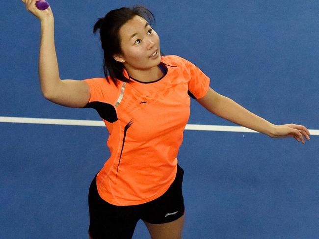 Templestowe's Joy Lai, 18, will represent Australia at badminton's Sudirman Cup on the Gold Coast. Picture: Steve Tanner