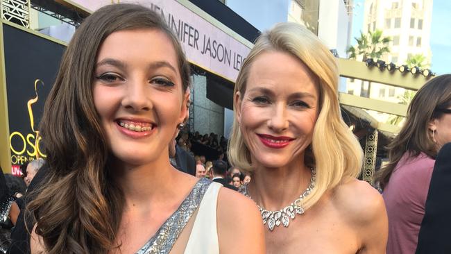 Scout Silbersher and Naomi Watts at the Oscars.