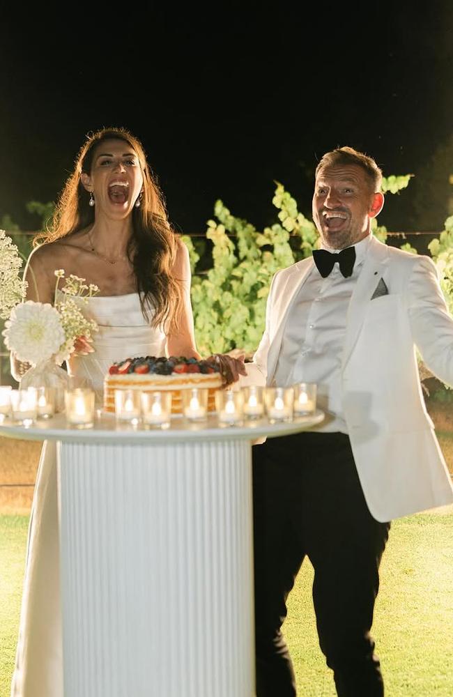 Stephanie Rice and Mark Lassey on their wedding day. Picture: Novare Weddings