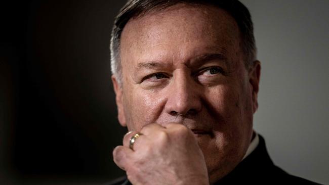 US Secretary of State Mike Pompeo said global governments must come together to fight “evil”. Picture: Mads Claus Rasmussen/Ritzau Scanpix/AFP