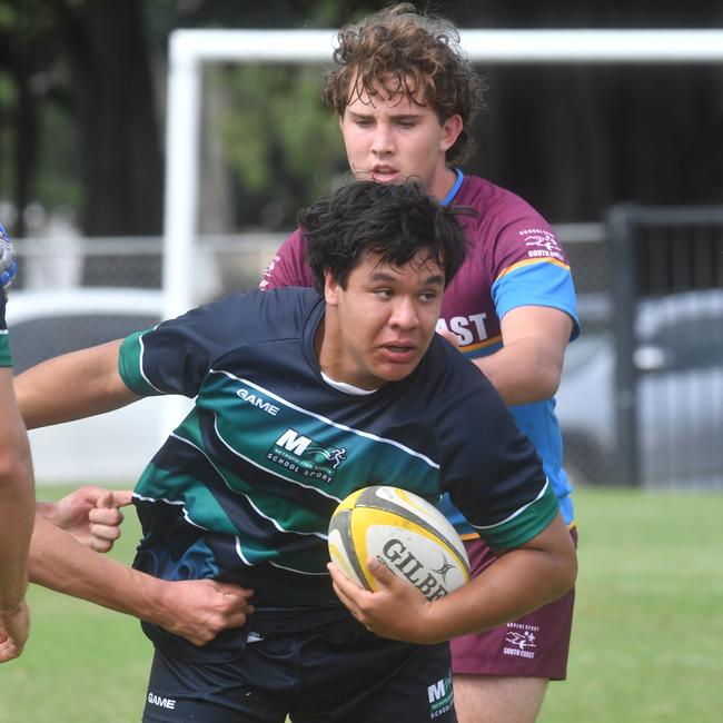 QLD Rugby Union State Championships (17-18 years boys) at the Townsville Sports Precinct. Friday May 23. South Coast against Metro North. Picture: Evan Morgan
