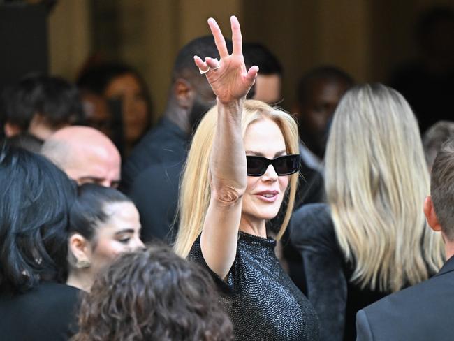 Nicole Kidman brings the movie star glamour to Paris Fashion Week. Picture: Getty Images