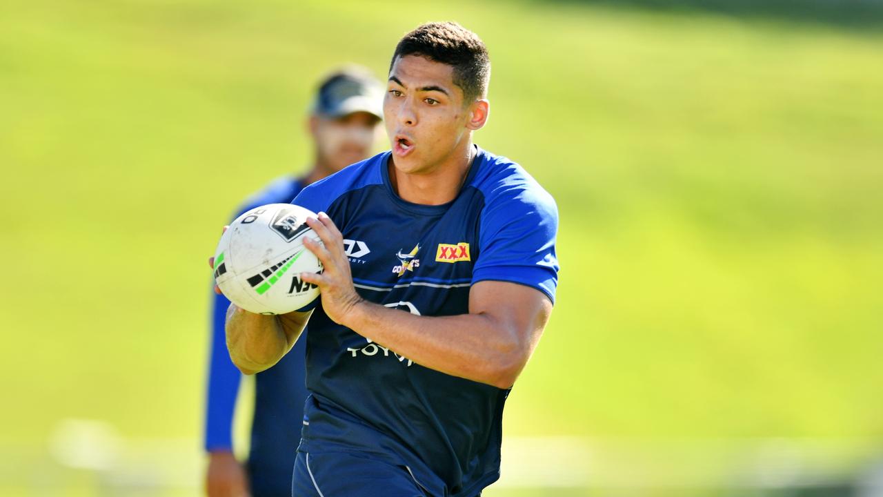 NRL; North Queensland Cowboys pre-season training at Willows Sports Complex. Heilum Luki. Picture: Alix Sweeney