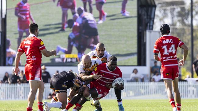 Men's Koori Knockout grand final, Walgett Aboriginal Connection vs Wiradjuri Aboriginal Rivers. Picture: Andrea Francolini