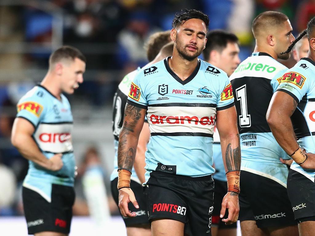 The Titans’ win meant the Sharks will miss the finals for the first time since 2014. (Photo by Chris Hyde/Getty Images)