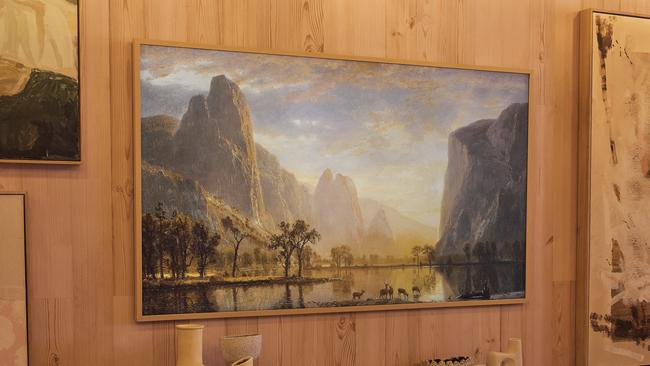 Samsung The Frame TV shows the subtle colours of art displayed on the wall