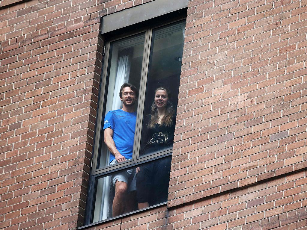 John Millman and his girlfriend Fee Maeueler had to quarantine for two weeks last year after arriving home from overseas. Picture: Jane Dempster/The Australian