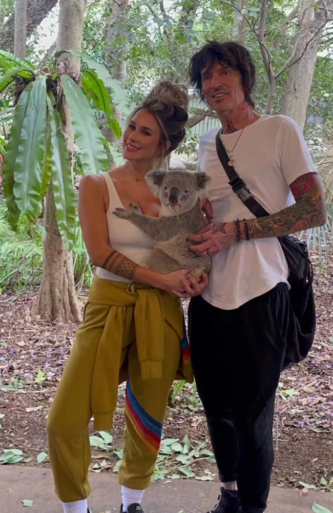 Tommy Lee and Brittany Furlan share wildlife fun at Brisbane’s Lone ...