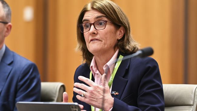 Governor of the Reserve Bank of Australia Michele Bullock appears before Senate estimates at Parliament House in Canberra. Picture: NCA NewsWire / Martin Ollman