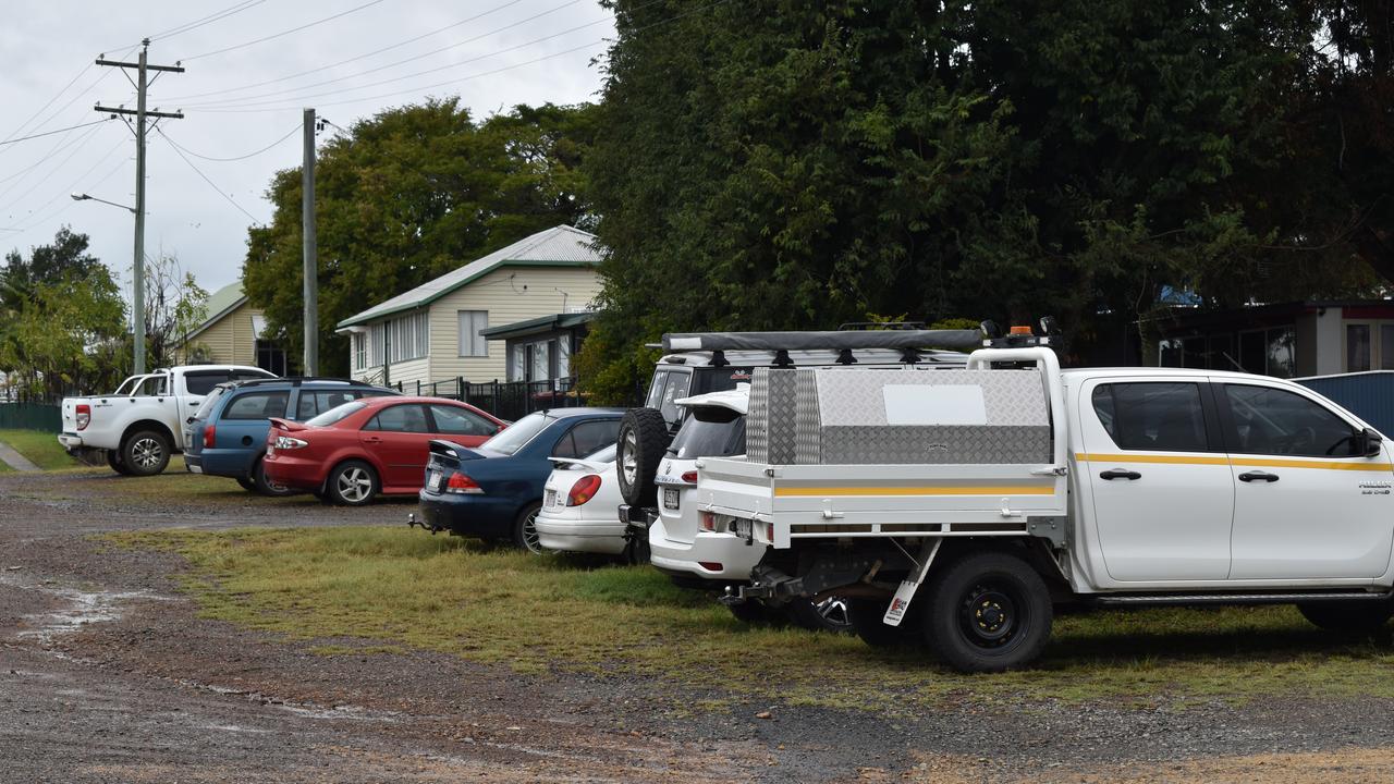 Eton residents say the miners' vehicles parked for up to a week outside of the corner store are taking up parks and reducing visibility for parents and children heading to school. Picture: Heidi Petith