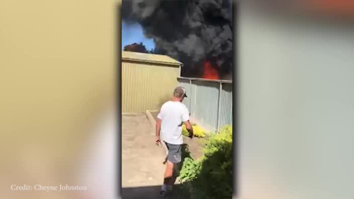 Tyre shop fire