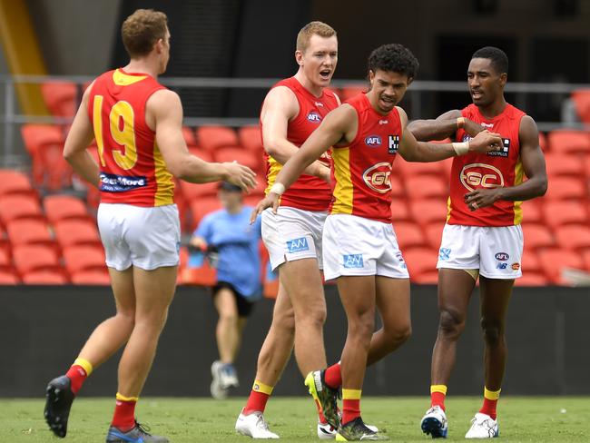 Former Buffaloes star Mal Rosas is edging closer to making his AFL debut for Gold Coast Suns. Picture: Albert Perez/Getty Images via AFL Photos