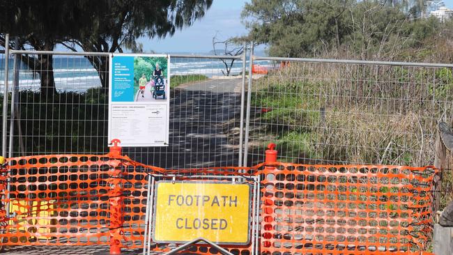 Sections of The Spit track are being closed for safety reasons, with the impacts of Cyclone Alfred still being felt. Picture Glenn Hampson