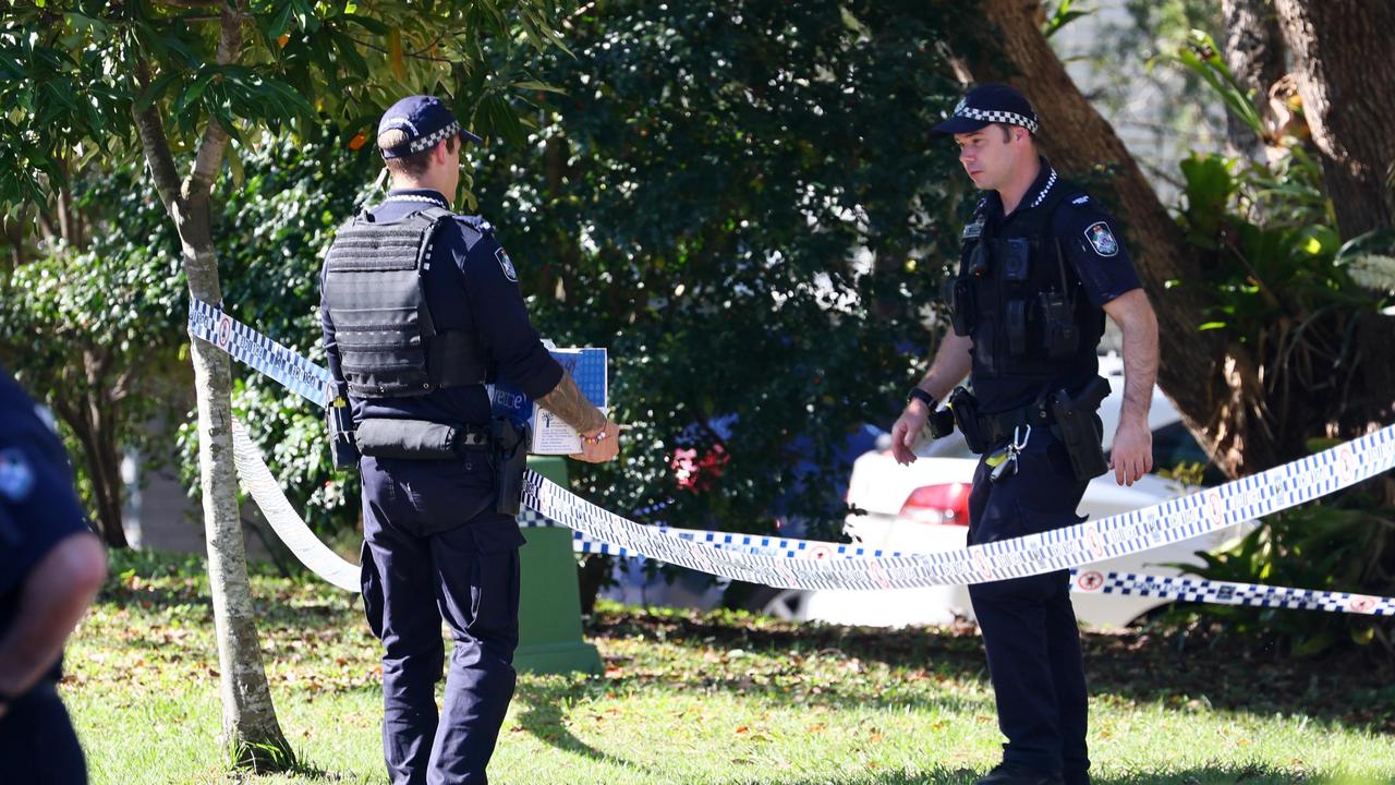 Police were called to the Mitchelton home where two bodies were discovered. Picture: NewsWire/Tertius Pickard