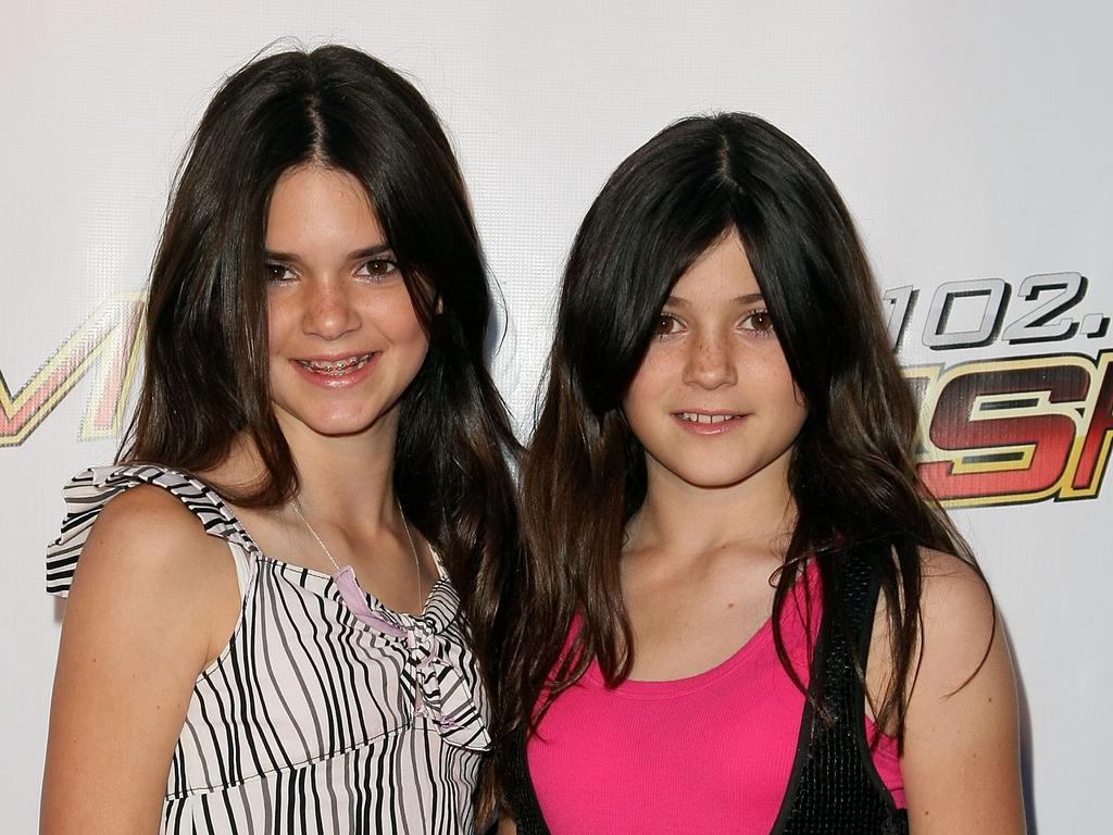 Kylie (right), seen here with Kendall in 2008, says she’s been trolled about her looks since she was little. Picture: Noel Vasquez/Getty Images
