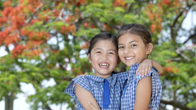 Toowong State School started a quiet zone in its playground. It also encourages younger and older children to share different parts of the small play area. Picture: AAP/Renae Droop