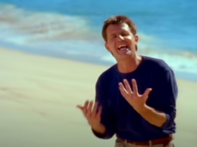 Daryl Braithwaite in his The Horses music video.