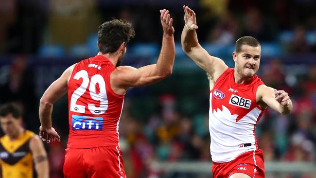 Tom Papley’s stocks are rising by the week with the small forward in career-best form. Picture: Cameron Spencer/AFL Photos/via Getty Images.