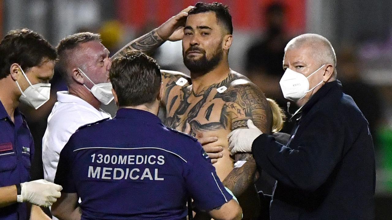 Andrew Fifita spent five days in a coma after this photo was taken.