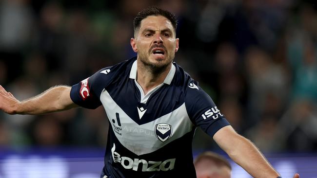Bruno Fornaroli’s blistering 13-goal start to the season has fired Melbourne Victory to an unbeaten start. Picture: Jonathan DiMaggio / Getty Images