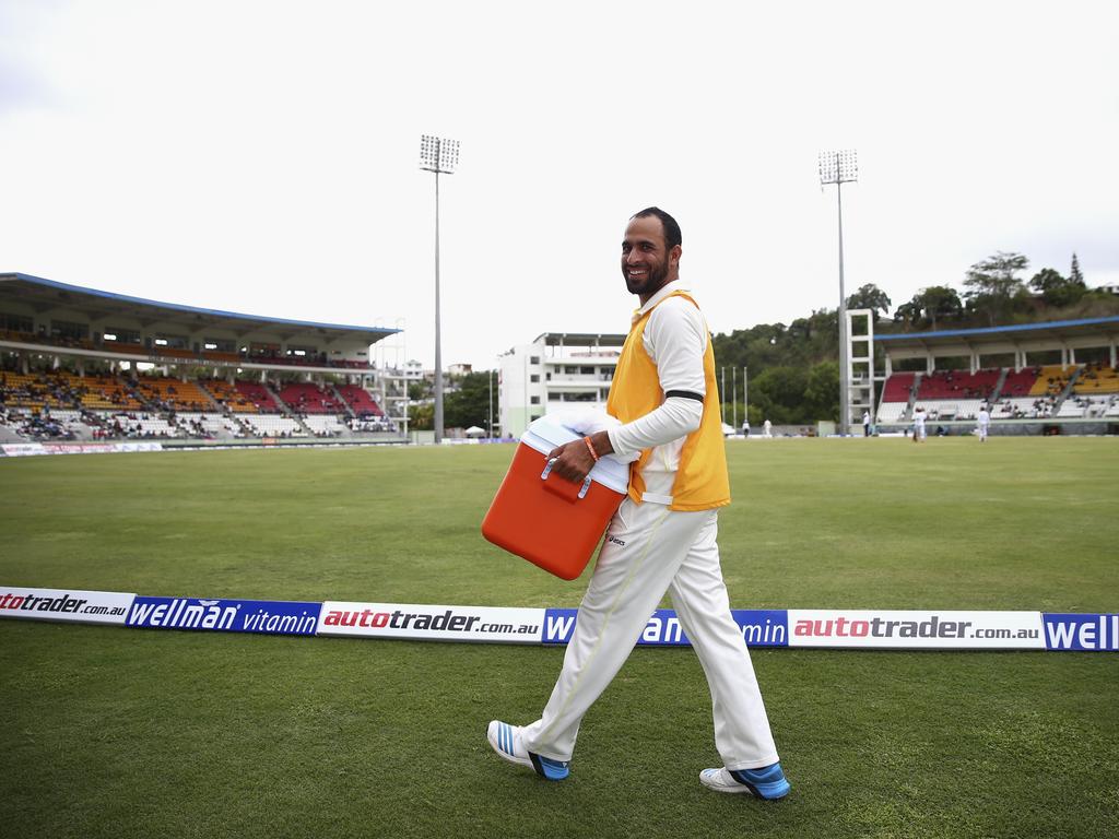 Fawad’s time in the UK was limited to carrying the drinks. Picture: Getty