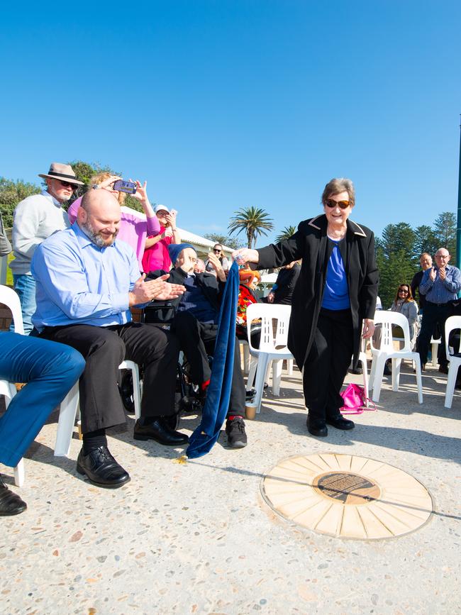 A packed ceremony as the plaque recognising the McCallums at Bronte was unveiled earlier this month. Picture: Supplied.