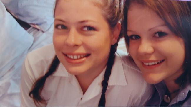 A very young Natalie Frahm and Sally Barnden.