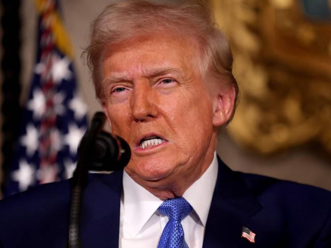 PALM BEACH, FLORIDA - FEBRUARY 18:: U.S. President Donald Trump delivers remarks after signing an executive order on expanding access to IVF at his Mar-a-Lago resort on February 18, 2025 in Palm Beach, Florida. Later today, Fox News will air a joint interview between President Trump and Tesla and SpaceX CEO Elon Musk.   Joe Raedle/Getty Images/AFP (Photo by JOE RAEDLE / GETTY IMAGES NORTH AMERICA / Getty Images via AFP)