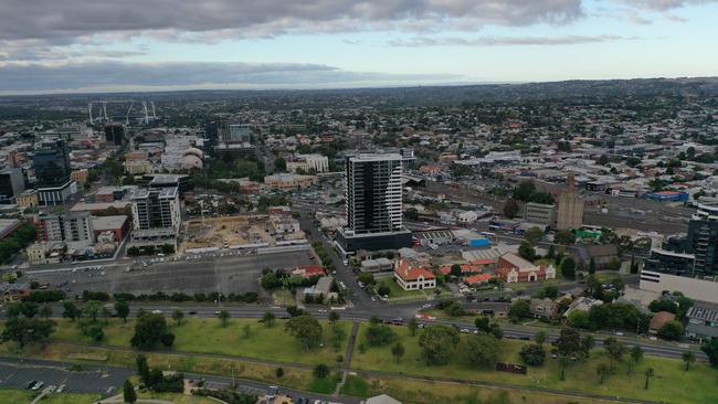 Geelong Waterfront and CBD. Picture: Alan Barber