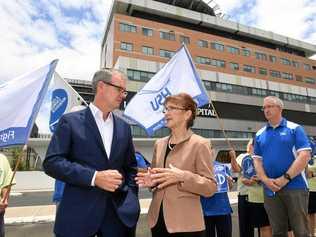 Visiting New South Wales Labor leader Michael Dalley MP has promised if he wins the state election next March 250 new security guards will be assigned to rural and regional hospitals. Picture: Marc Stapelberg