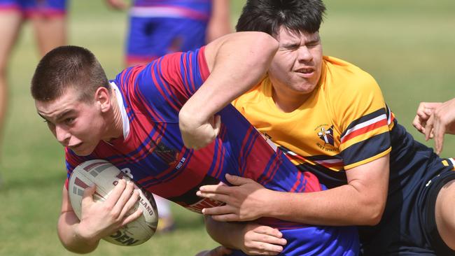 Aaron Payne Cup at Jack Manski Oval. Holy Spirit against St Augustine College. Saints' Cooper Meares. Picture: Evan Morgan