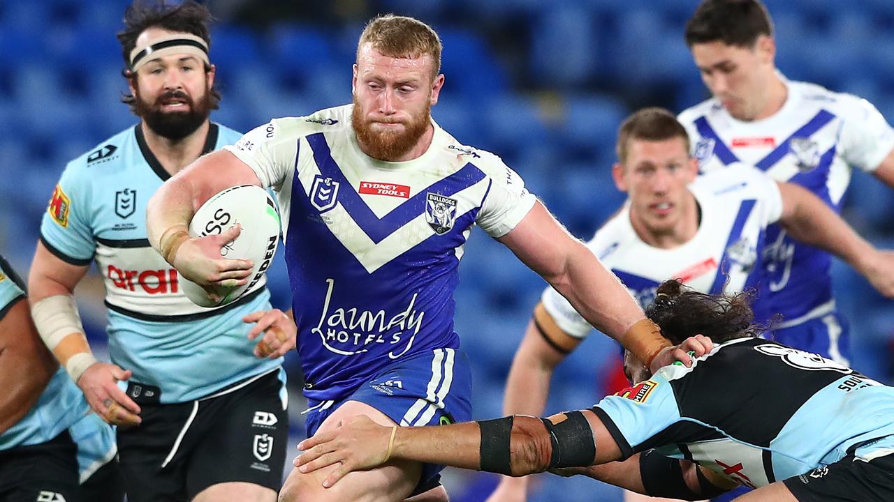 Luke Thompson had a blinder for the Bulldogs. (Photo by Chris Hyde/Getty Images)