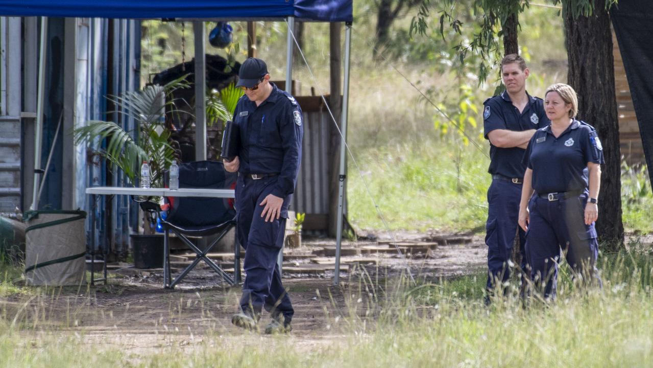 A QPS forensic team search a property in Pratten in connection to the murder of Krishna Chopra in Crows Nest. Saturday, March 12, 2022. Picture: Nev Madsen.