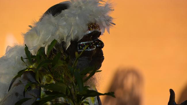 A touching tribute for the late Yolngu songman Gurrumul who was inducted into the NIMAs Hall of Fame the 2022 National Indigenous Music Awards. Picture: (A)manda Parkinson