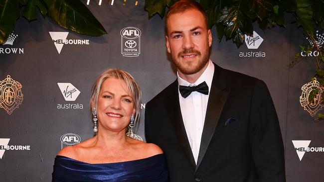 Harry McKay and mum Tracey McKay attend Patrick Cripps’ big night.