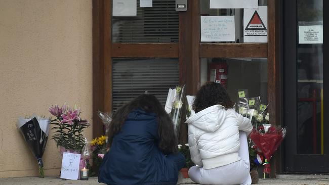 The school at which Paty was attacked. Picture: AFP