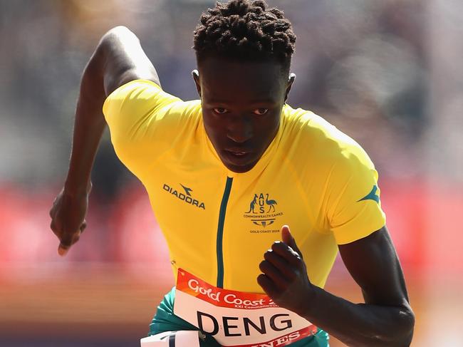 GOLD COAST, AUSTRALIA - APRIL 10:  Joseph Deng of Australia competes in the Men's 800 metres heats during the Athletics on day six of the Gold Coast 2018 Commonwealth Games at Carrara Stadium on April 10, 2018 on the Gold Coast, Australia.  (Photo by Ryan Pierse/Getty Images)