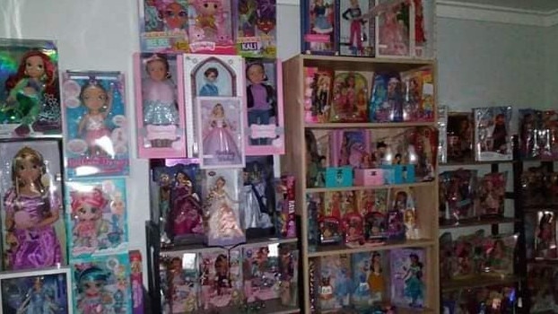 Social media pictures of Kelly’s doll collection. Picture: Facebook