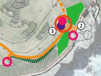 A council masterplan of the Marks Park upgarde which Sculpture by the Sea says could ruin the event.